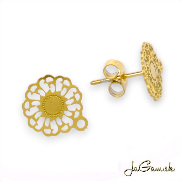 Náušnicové puzety 13mm CHIRURGICKÁ OCEĽ, 2ks (CH1688g)